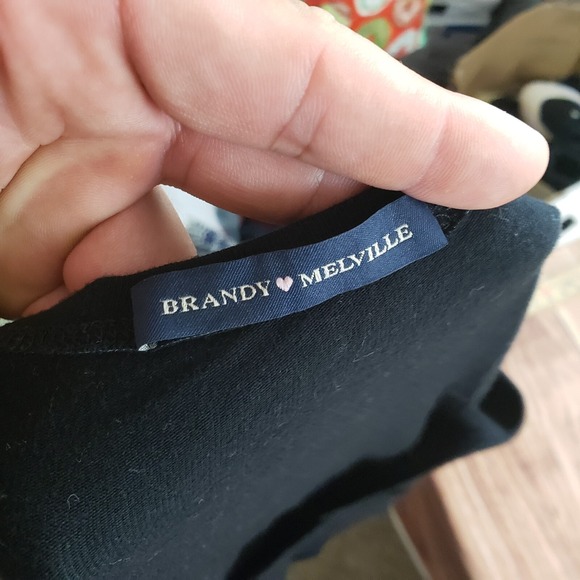 Brandy Melville Dress Womens One Size Black A-line Casual Knee Length Ladies - Picture 4 of 11